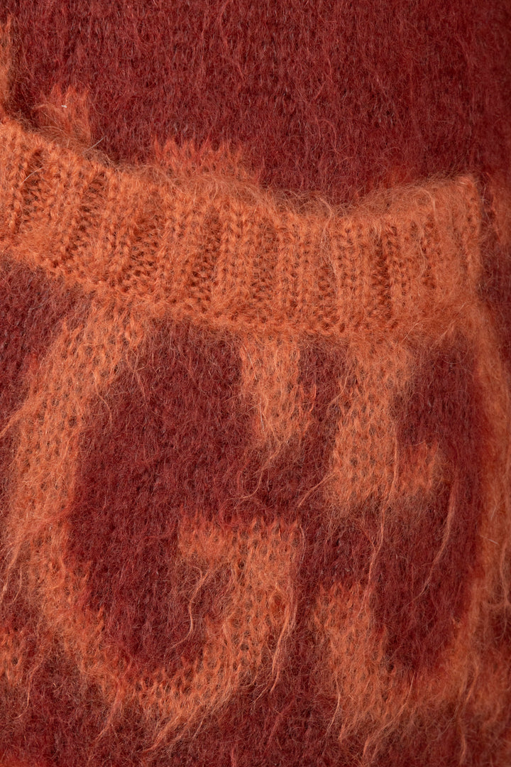 Cardigan en maille réversible GUCCI GG Rouge Orange