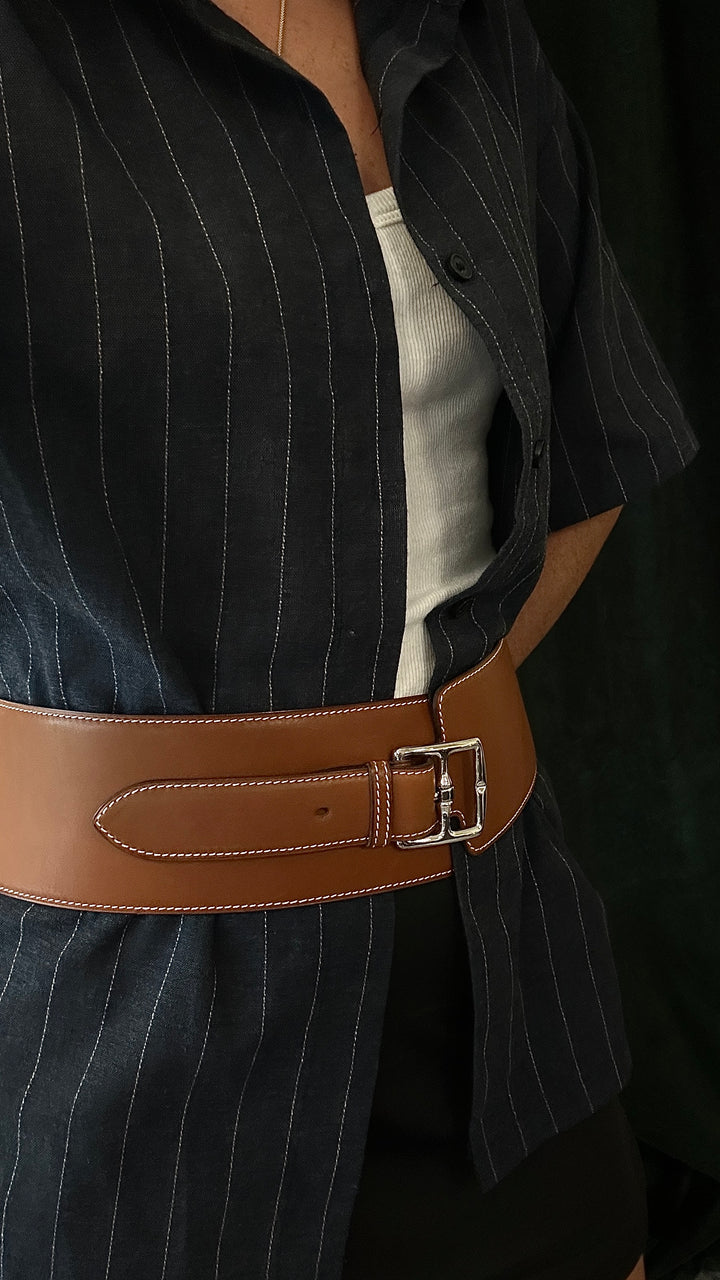 HERMÈS Etrivière Waist Belt Barenia Gold