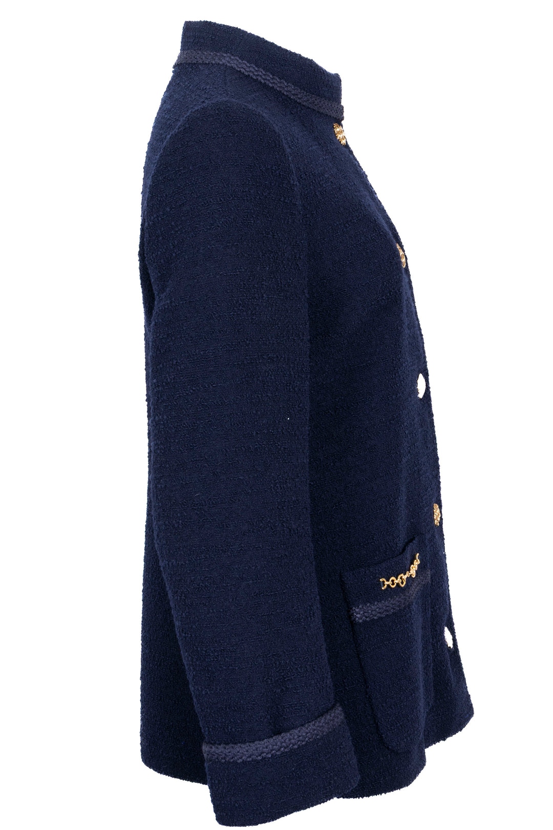 Veste Blazer GUCCI Horsebit en Tweed Bleu Marine