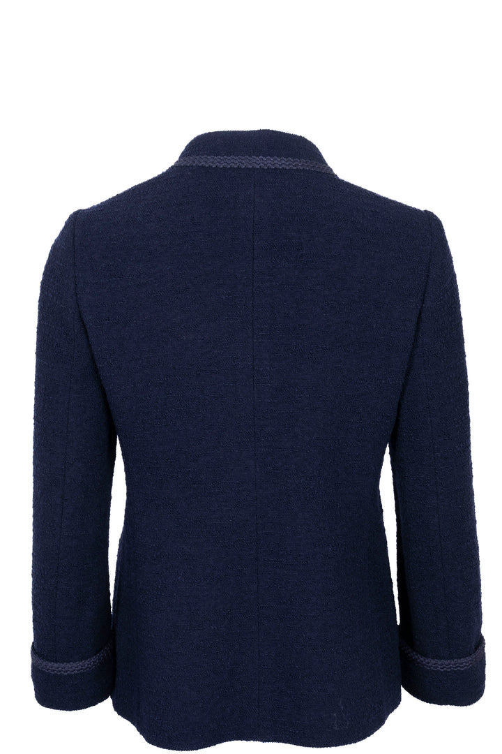 Veste Blazer GUCCI Horsebit en Tweed Bleu Marine