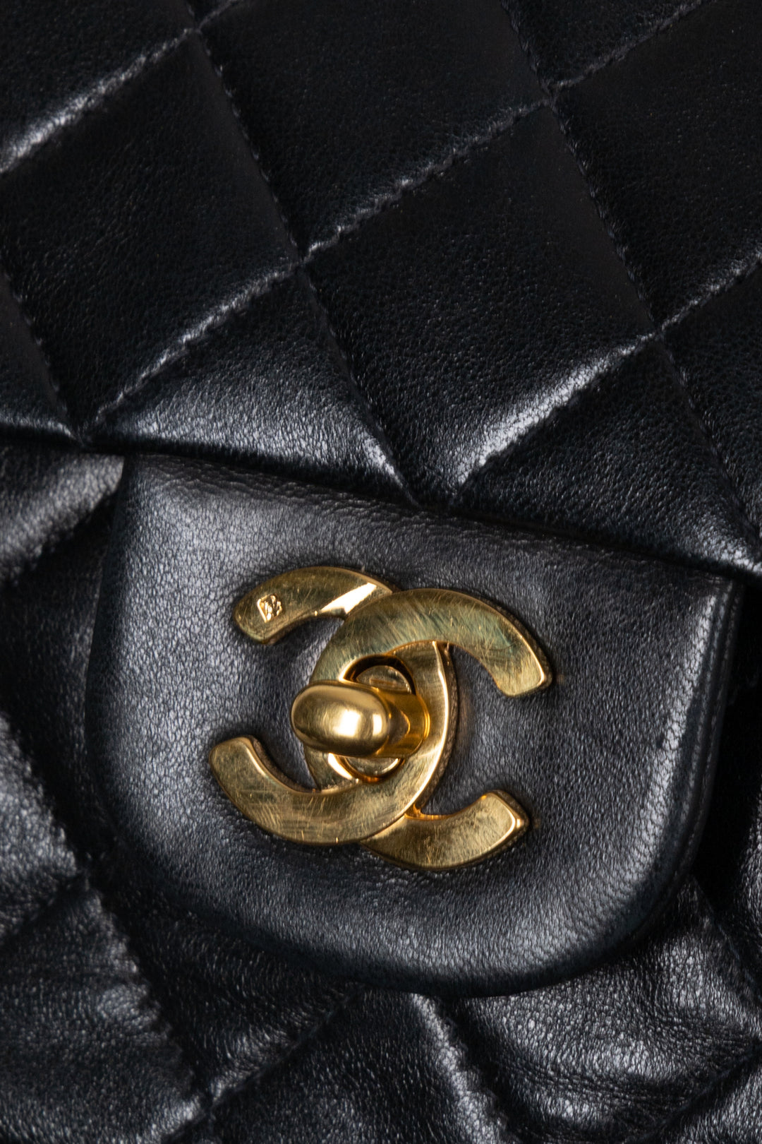 CHANEL Vintage Medium Double Flap Bag Black