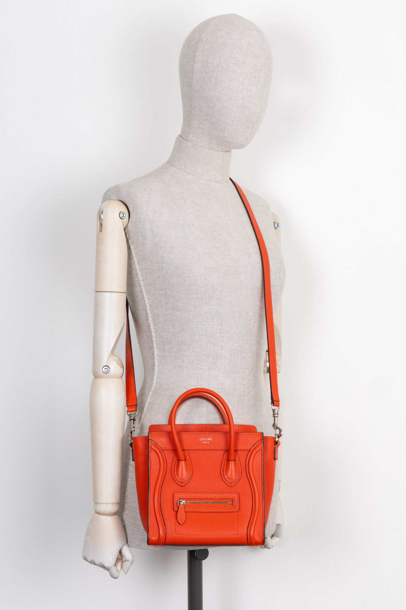 CÉLINE Luggage Nano Crossbody Bag Orange – REAWAKE