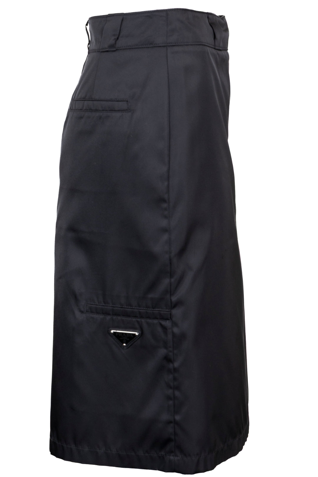 PRADA Re-Nylon Slit Wrap Skirt Black