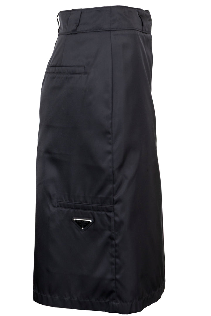 PRADA Re-Nylon Slit Wrap Skirt Black