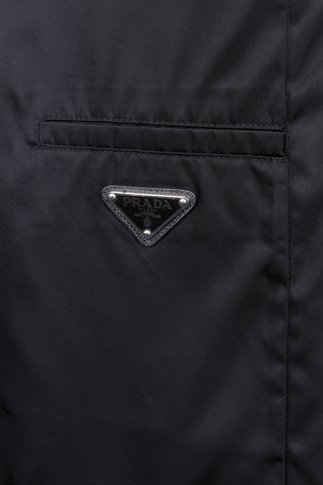 PRADA Re-Nylon Slit Wrap Skirt Black