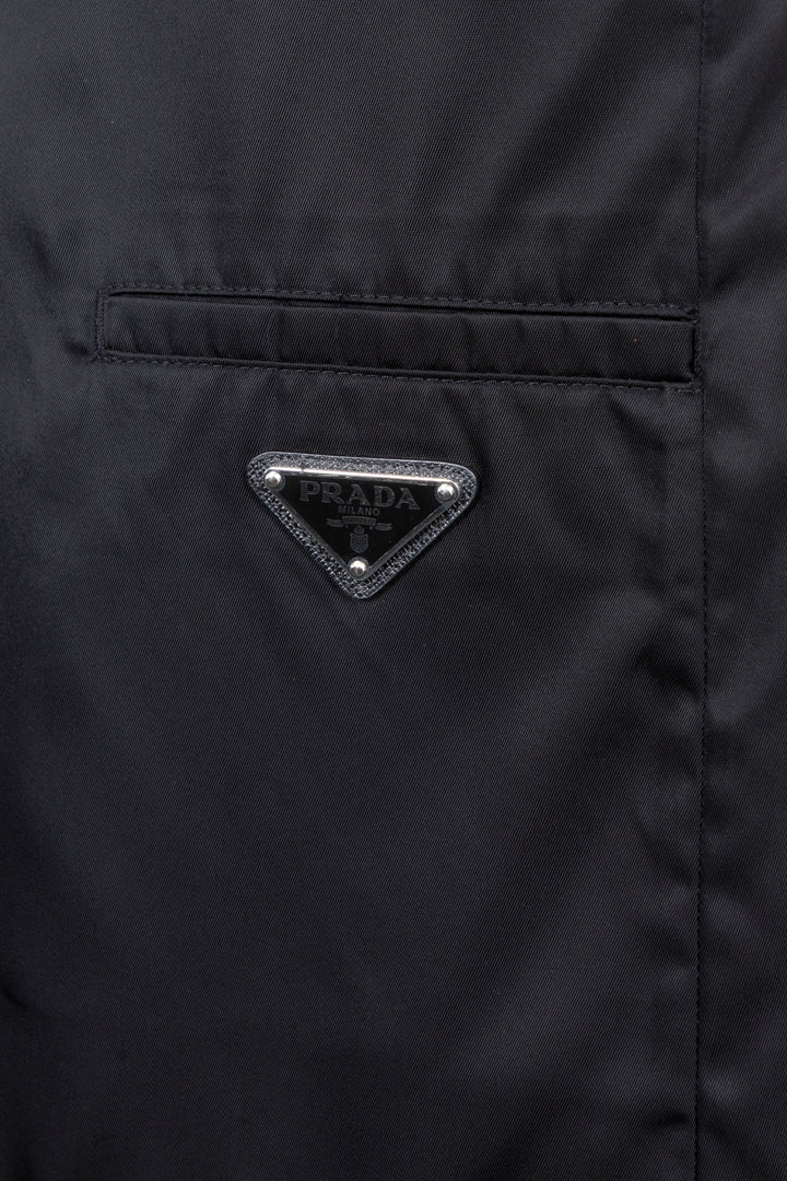 PRADA Re-Nylon Slit Wrap Skirt Black
