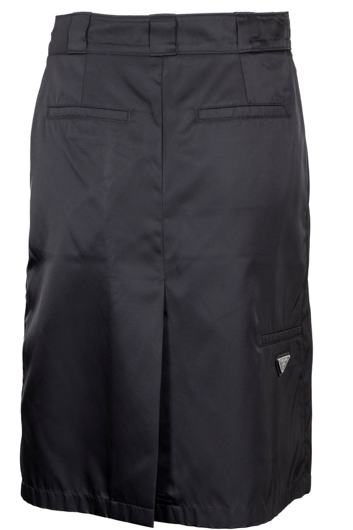 PRADA Re-Nylon Slit Wrap Skirt Black