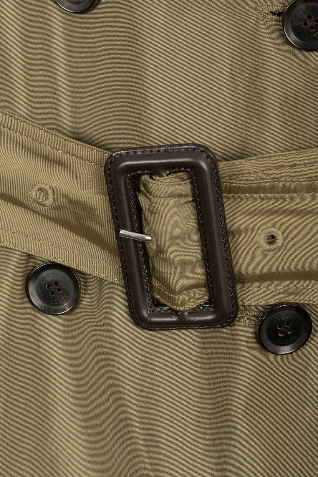 Imperméable GUCCI vert avec ceinture