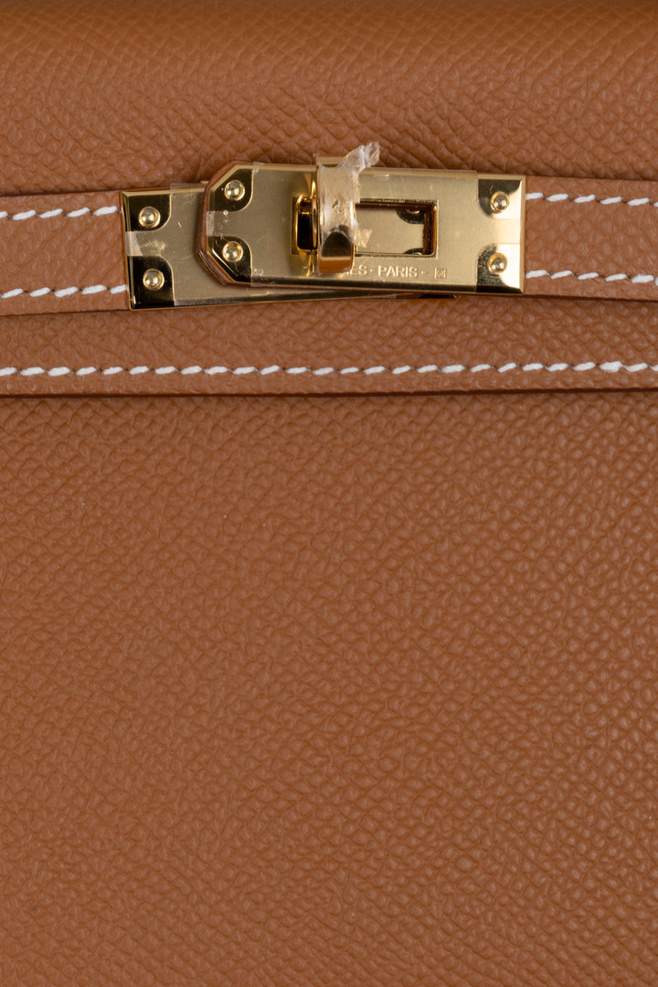 HERMÈS Mini Kelly Epsom Leather Gold