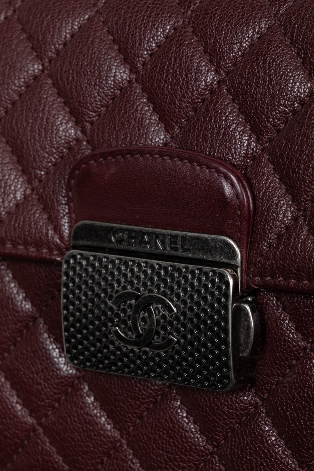 CHANEL Small CC University Flap Bag Burgundy