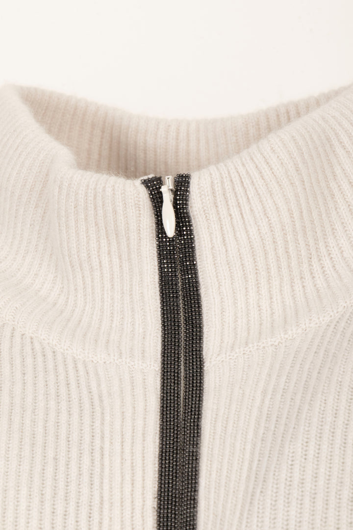 BRUNELLO CUCINELLI Combinaison Monilli Knit Cachemire Gris Clair