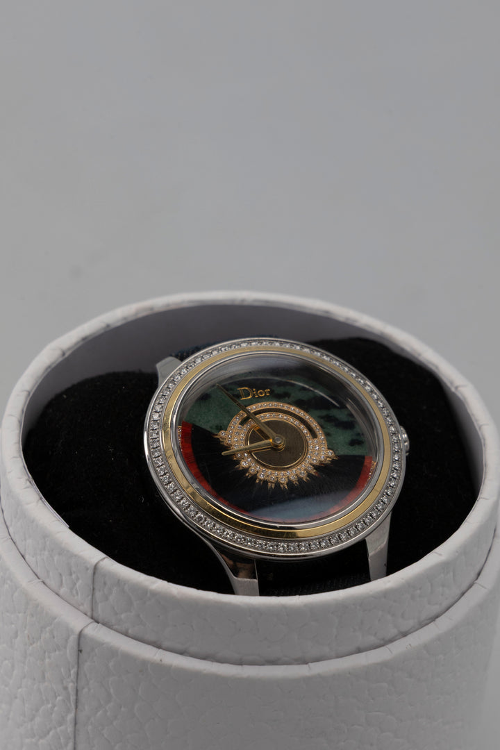 CHRISTIAN DIOR Grand Bal Wild 36mm Watch Diamonds Silver