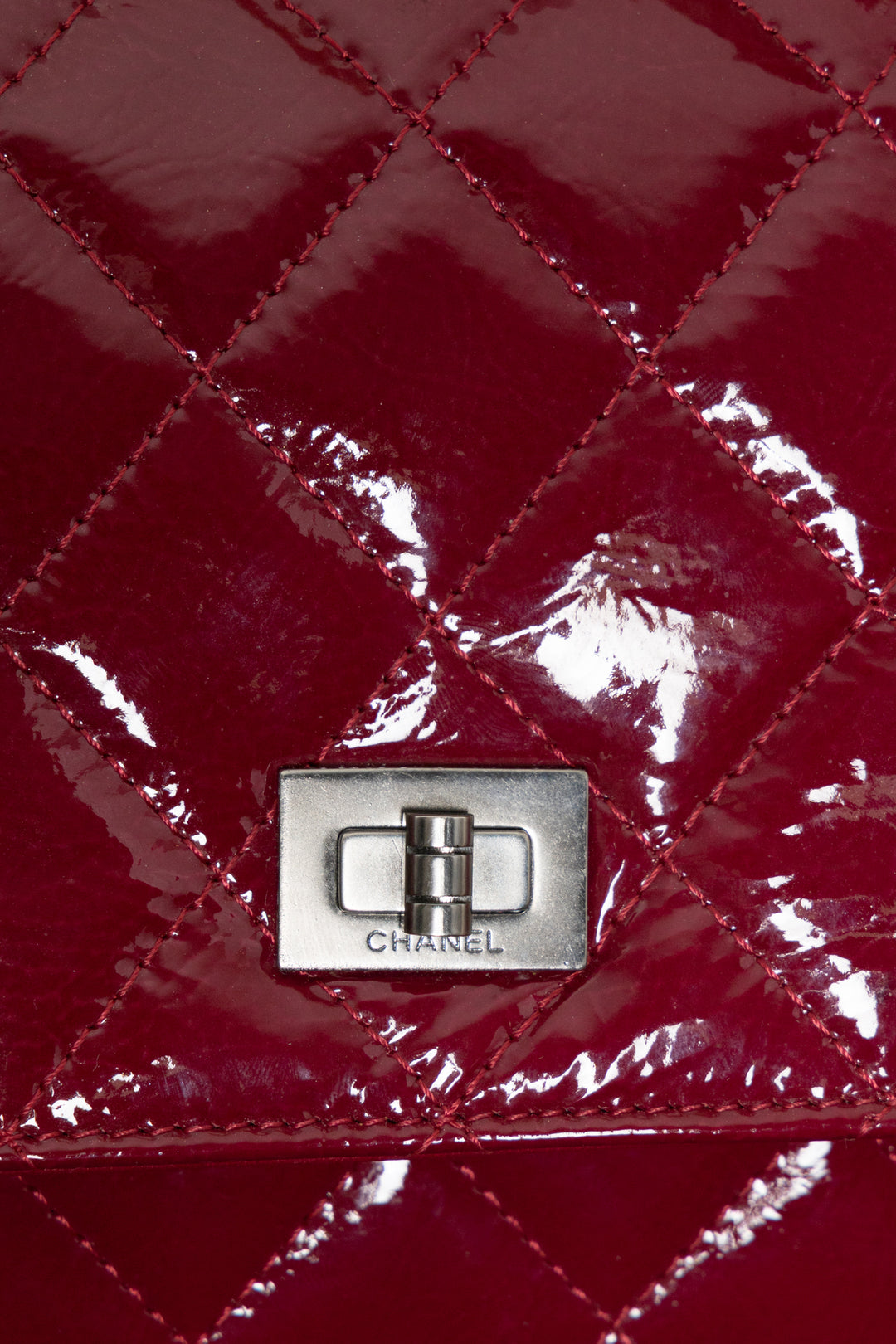 CHANEL 2.55 WOC Patent Burgundy