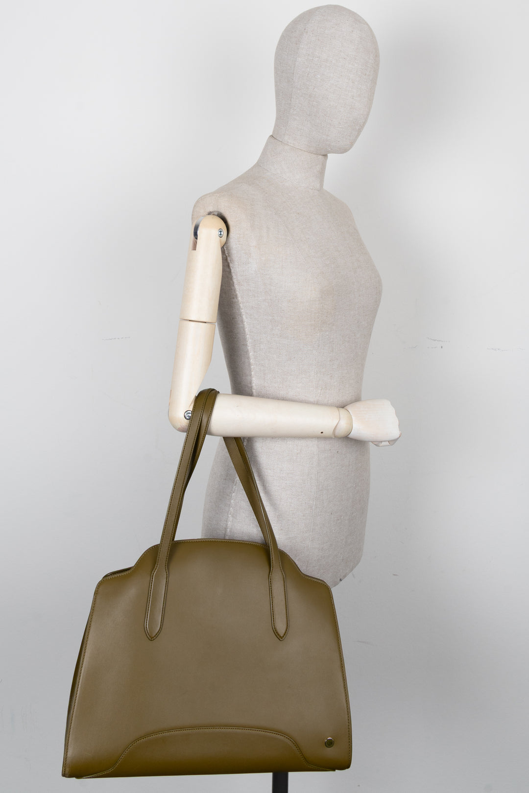 LORO PIANA Large Sesia Tote Bag Olive Green