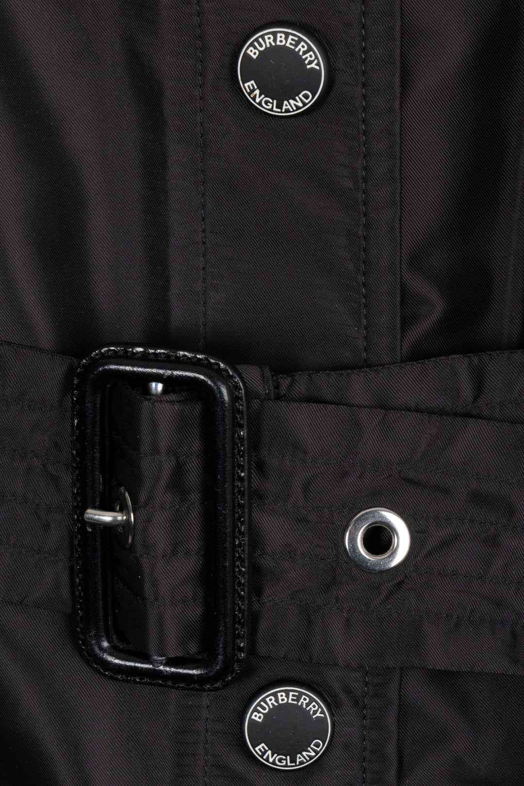 Manteau cape ceinturé BURBERRY en nylon noir