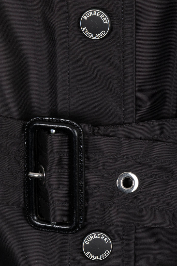 Manteau cape ceinturé BURBERRY en nylon noir