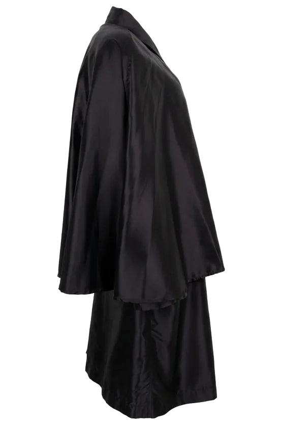 Manteau cape ceinturé BURBERRY en nylon noir