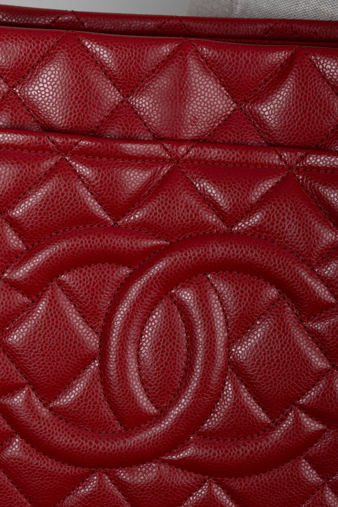 CHANEL Timeless Soft Shopper Tote Caviar Red