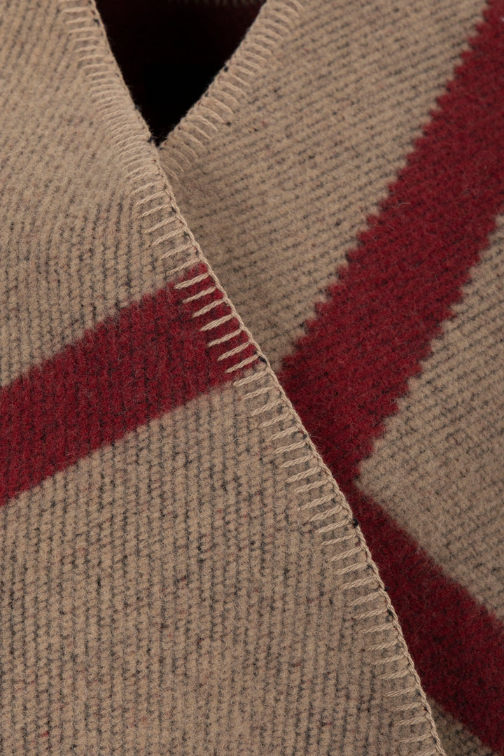 Cape en laine à carreaux Nova de Burberry Prorsum