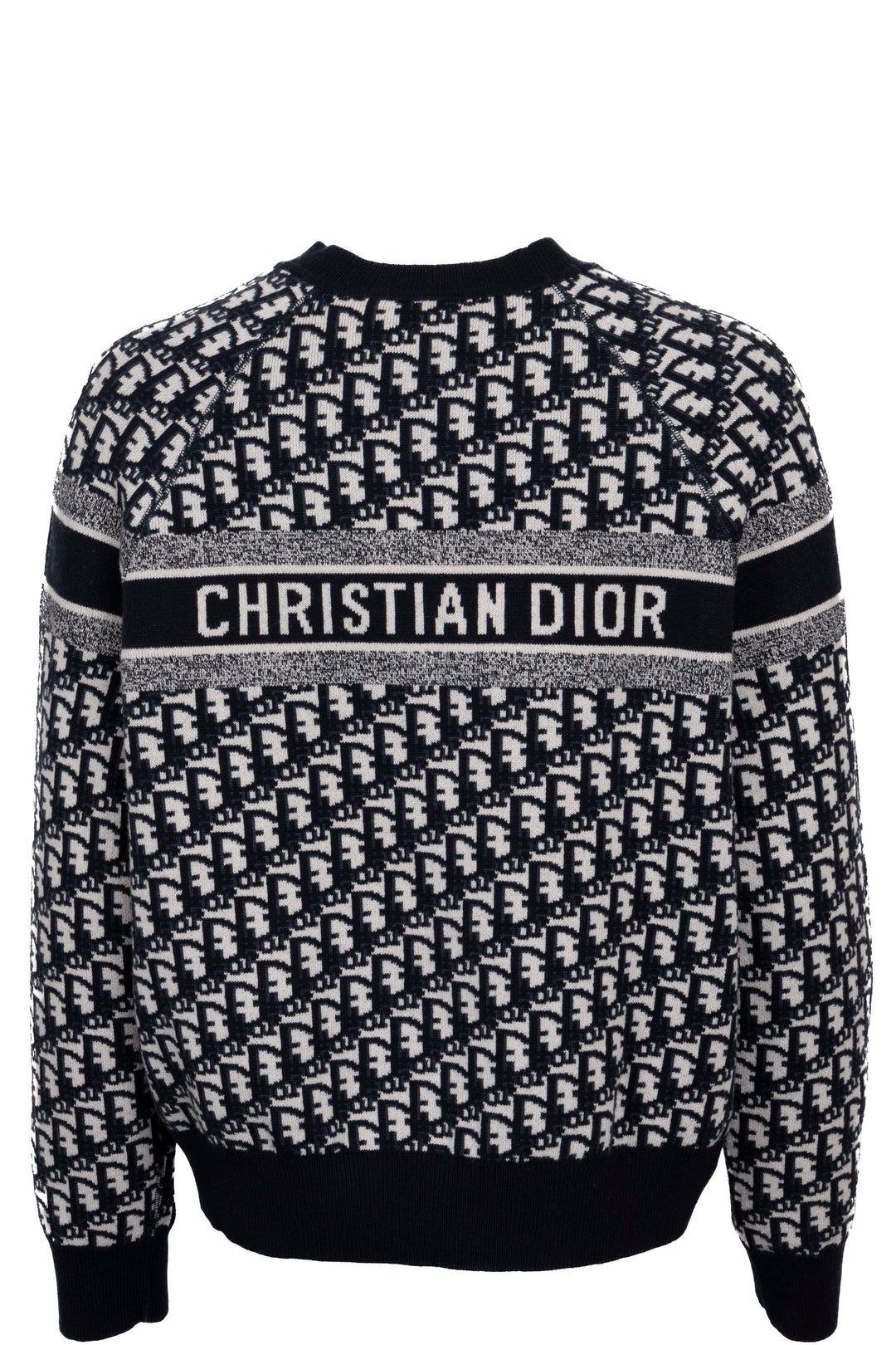 CHRISTIAN DIOR Oblique Reversible Crewneck Sweater Blue