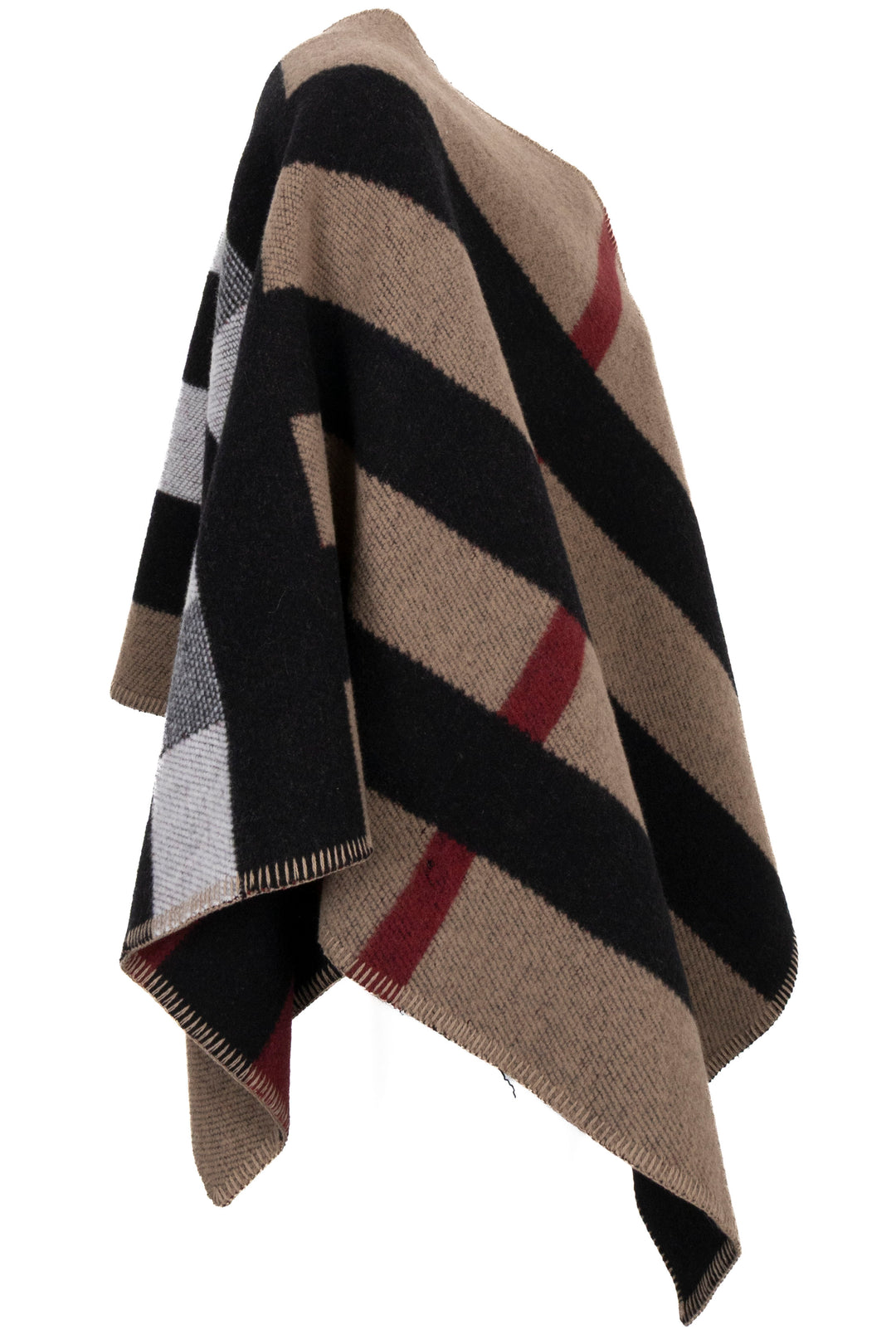 Cape en laine à carreaux Nova de Burberry Prorsum