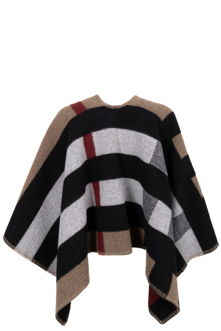 Cape en laine à carreaux Nova de Burberry Prorsum