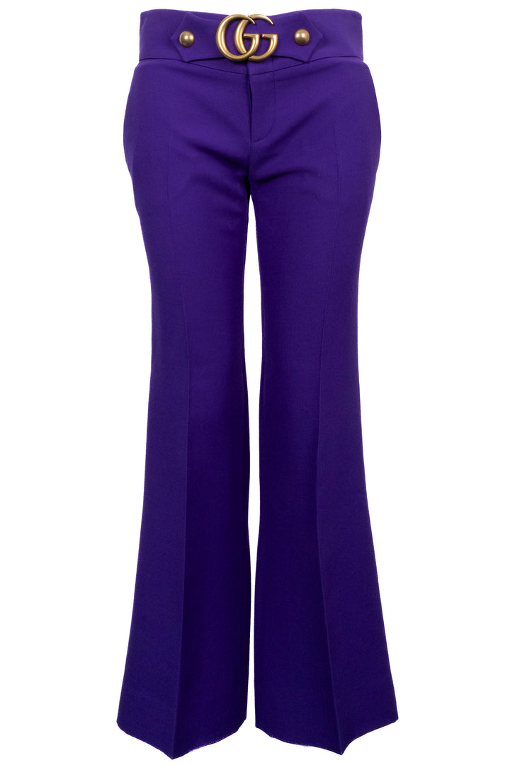 Pantalon évasé GUCCI Marmont violet