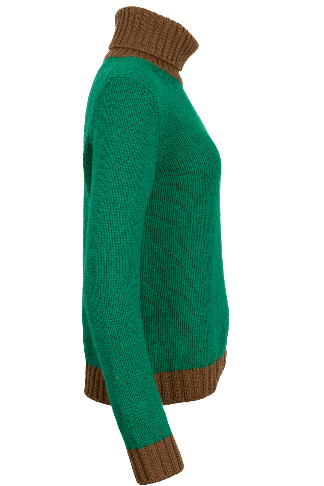 PRADA 2018 Contrast Turtleneck Sweater Cashmere Green