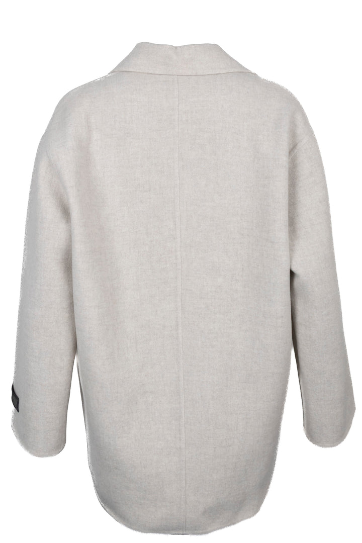 BRUNELLO CUCINELLI Caban Precious Patch Jacket Cashmere Light Grey