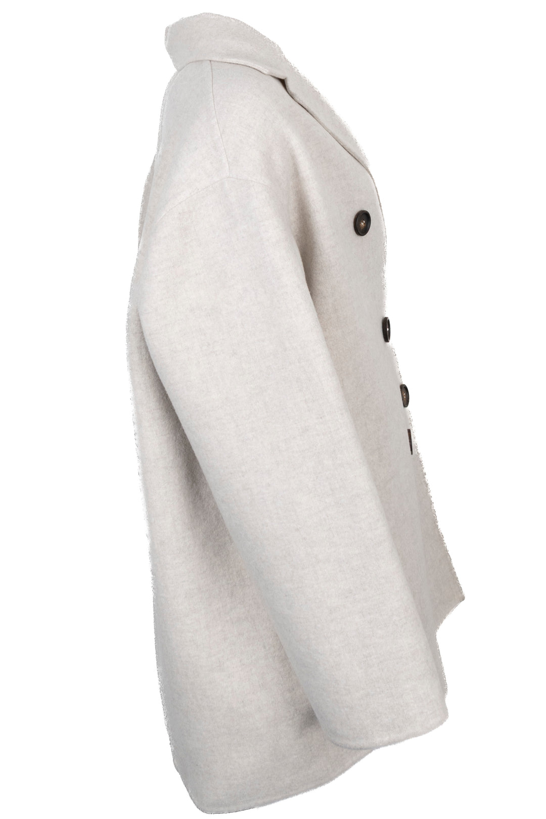 BRUNELLO CUCINELLI Caban Precious Patch Jacket Cashmere Light Grey