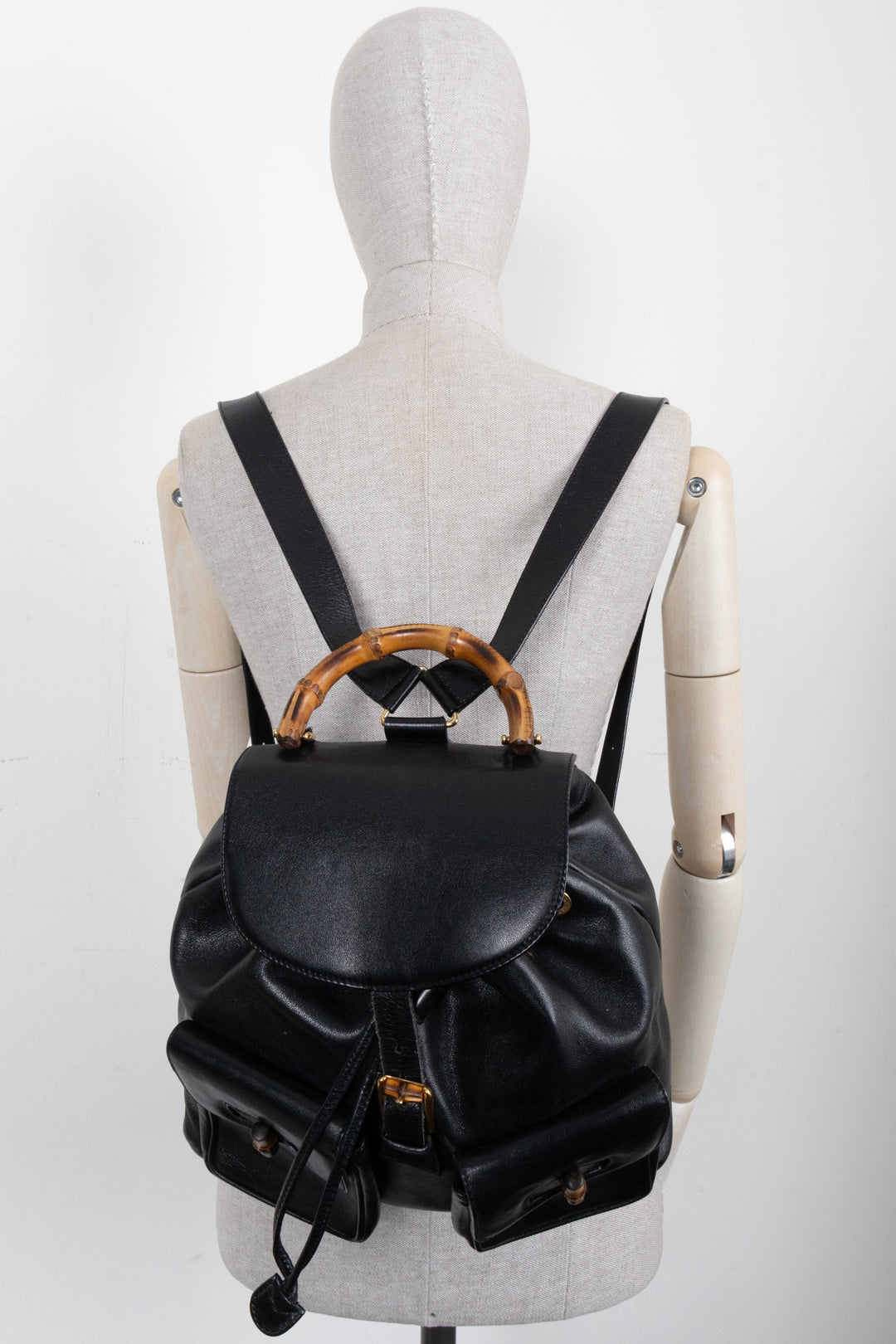 GUCCI Bamboo Backpack Black