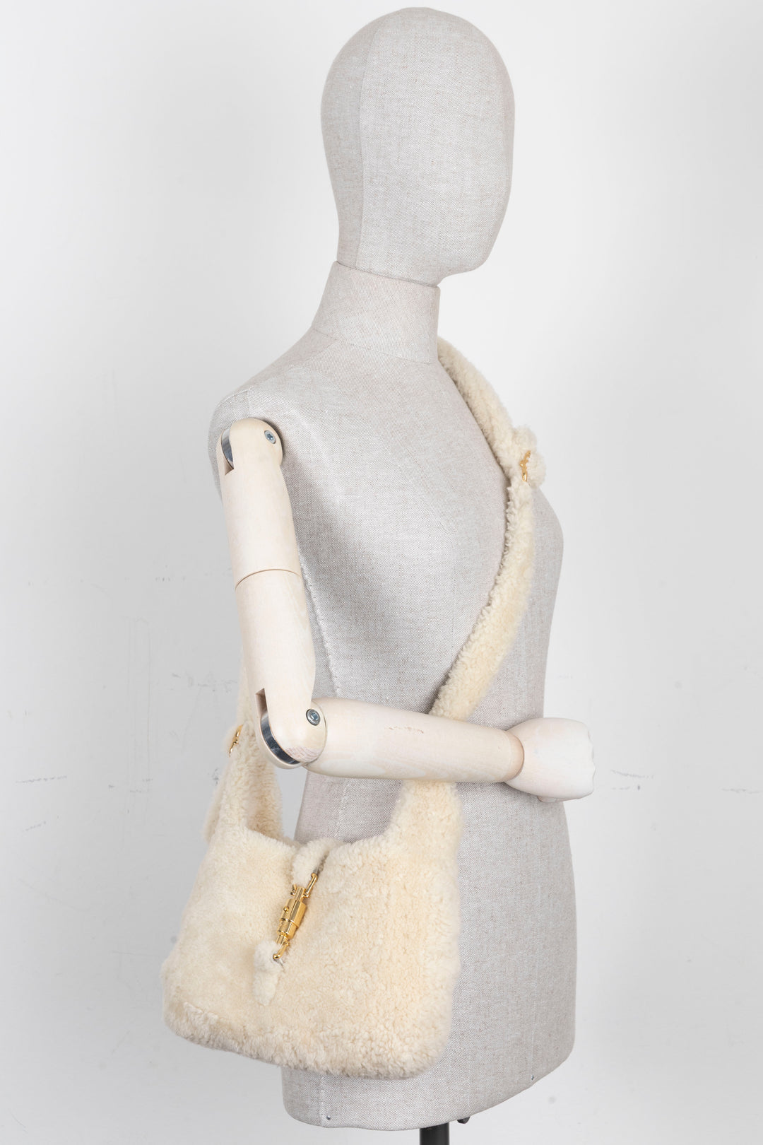 GUCCI Jackie 1961 Small en peau lainée beige