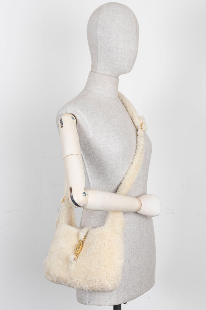 GUCCI Jackie 1961 Small en peau lainée beige