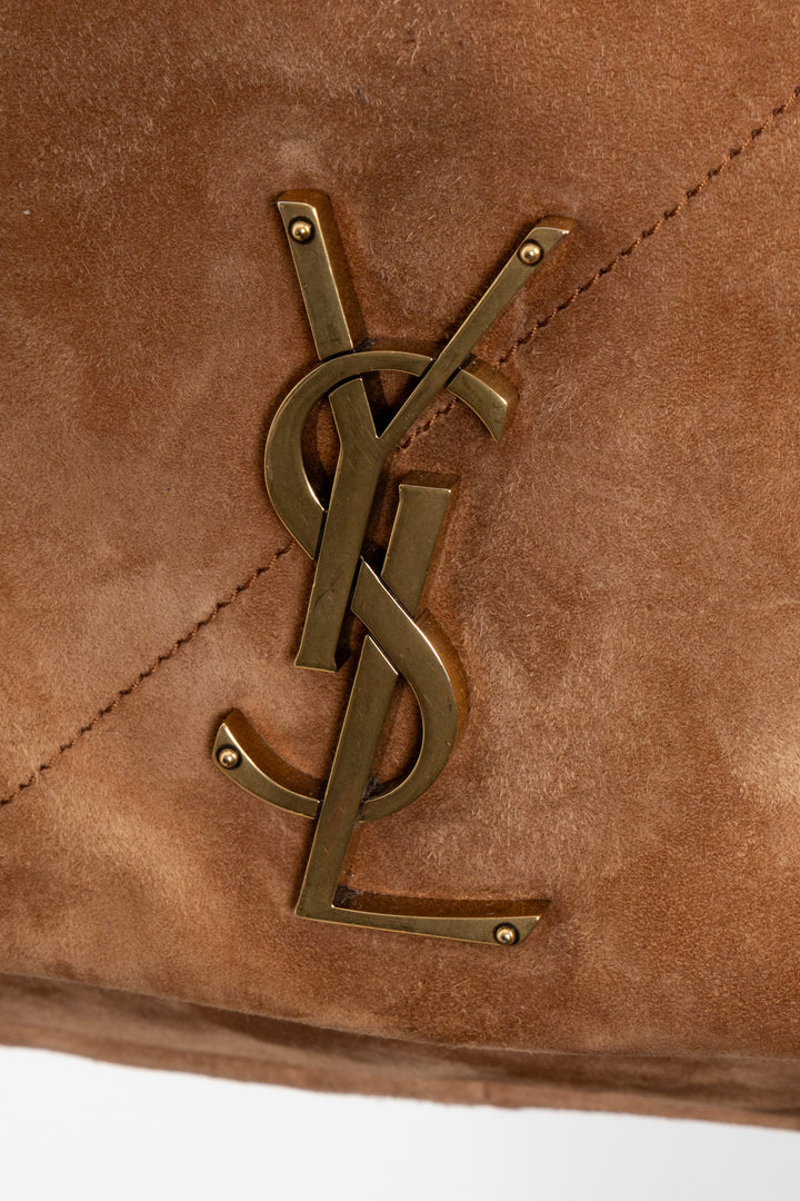 SAINT LAURENT Sac Jamie Grand Modèle en daim cognac