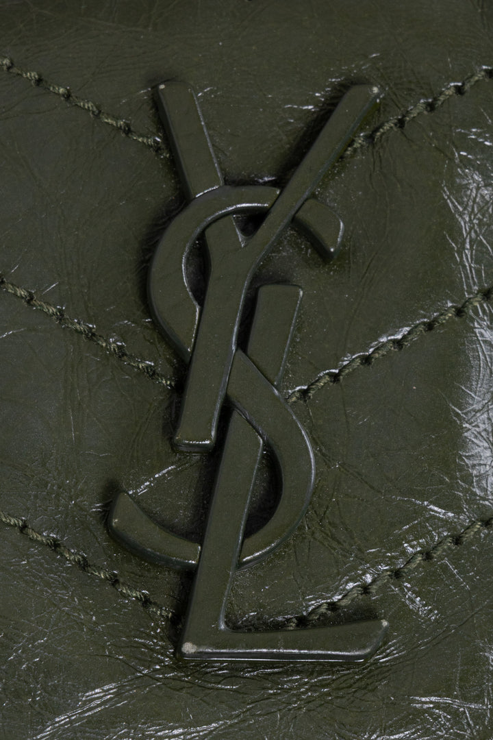 SAINT LAURENT Sac Niki moyen vert verni