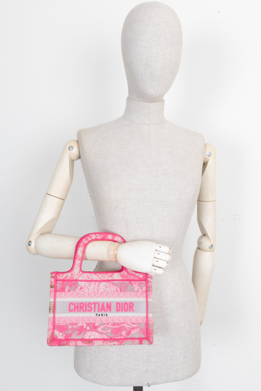 CHRISTIAN DIOR Book Tote Mini Toile De Jouy Pink