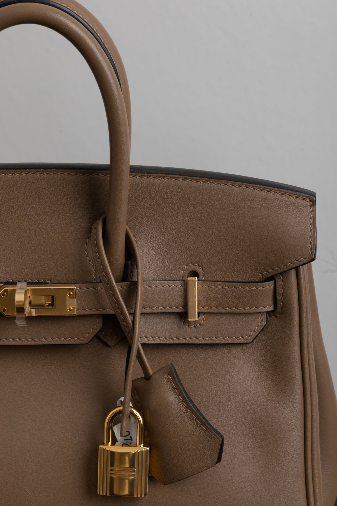 HERMÈS Birkin 25 Retourne Swift Beige De Weimar