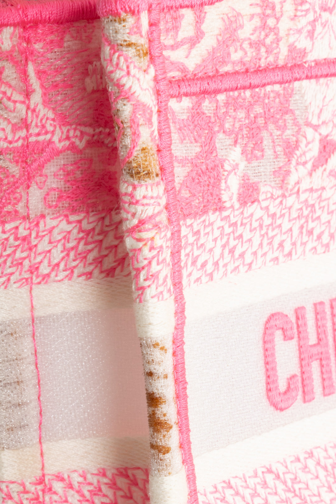 CHRISTIAN DIOR Book Tote Mini Toile De Jouy Pink