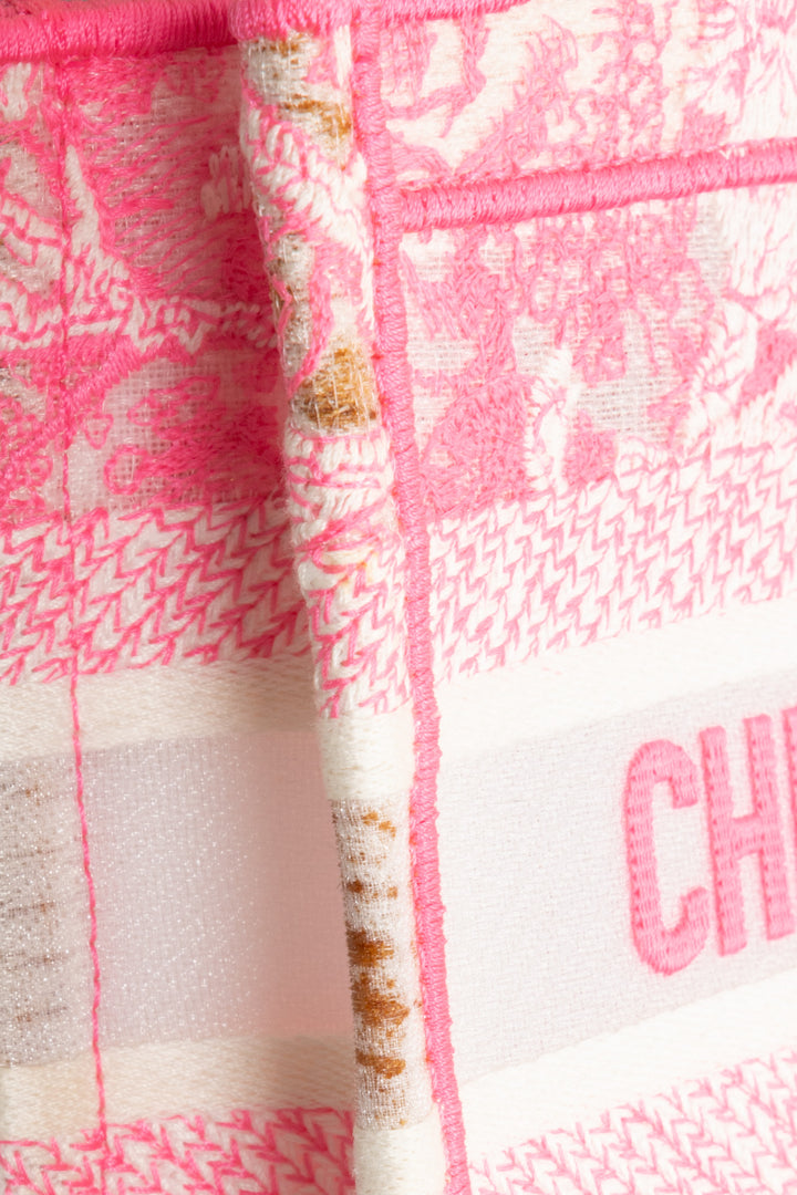 CHRISTIAN DIOR Book Tote Mini Toile De Jouy Pink