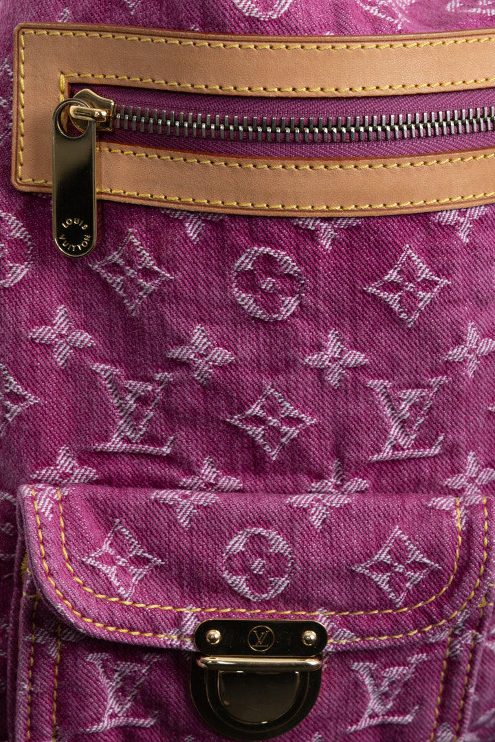 LOUIS VUITTON Baggy GM Bag Fuchsia Monogram Denim