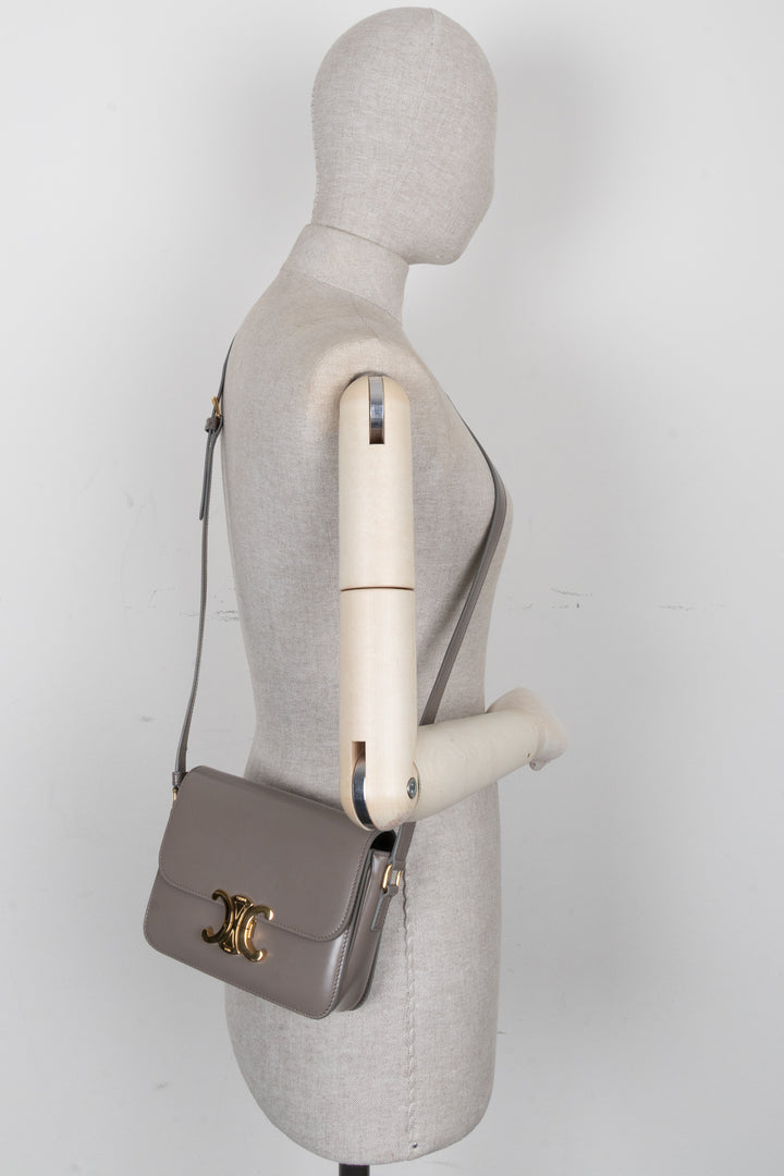 CELINE Teen Triomph Crossbody Bag Grey