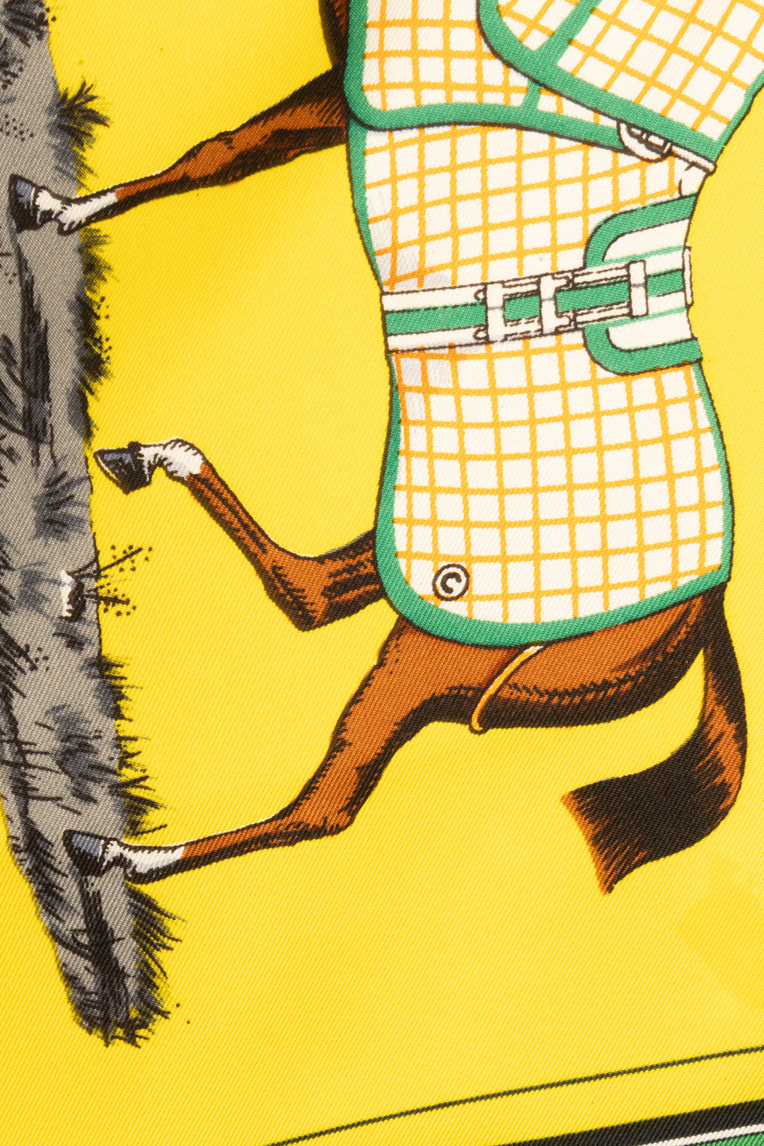HERMÈS Couvertures Et Tenues De Jour Carré 90 Soie Jaune
