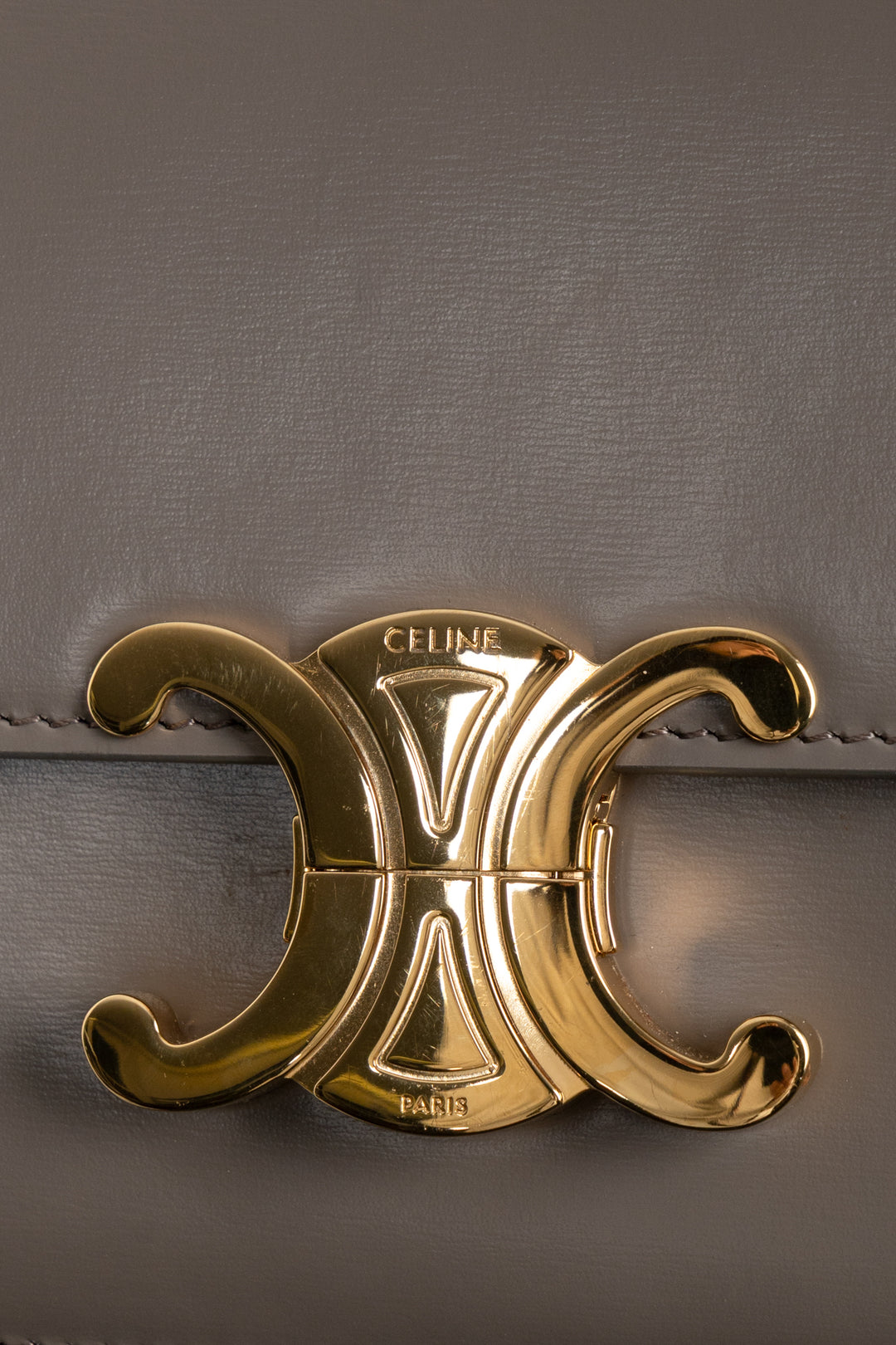 CELINE Teen Triomph Crossbody Bag Grey