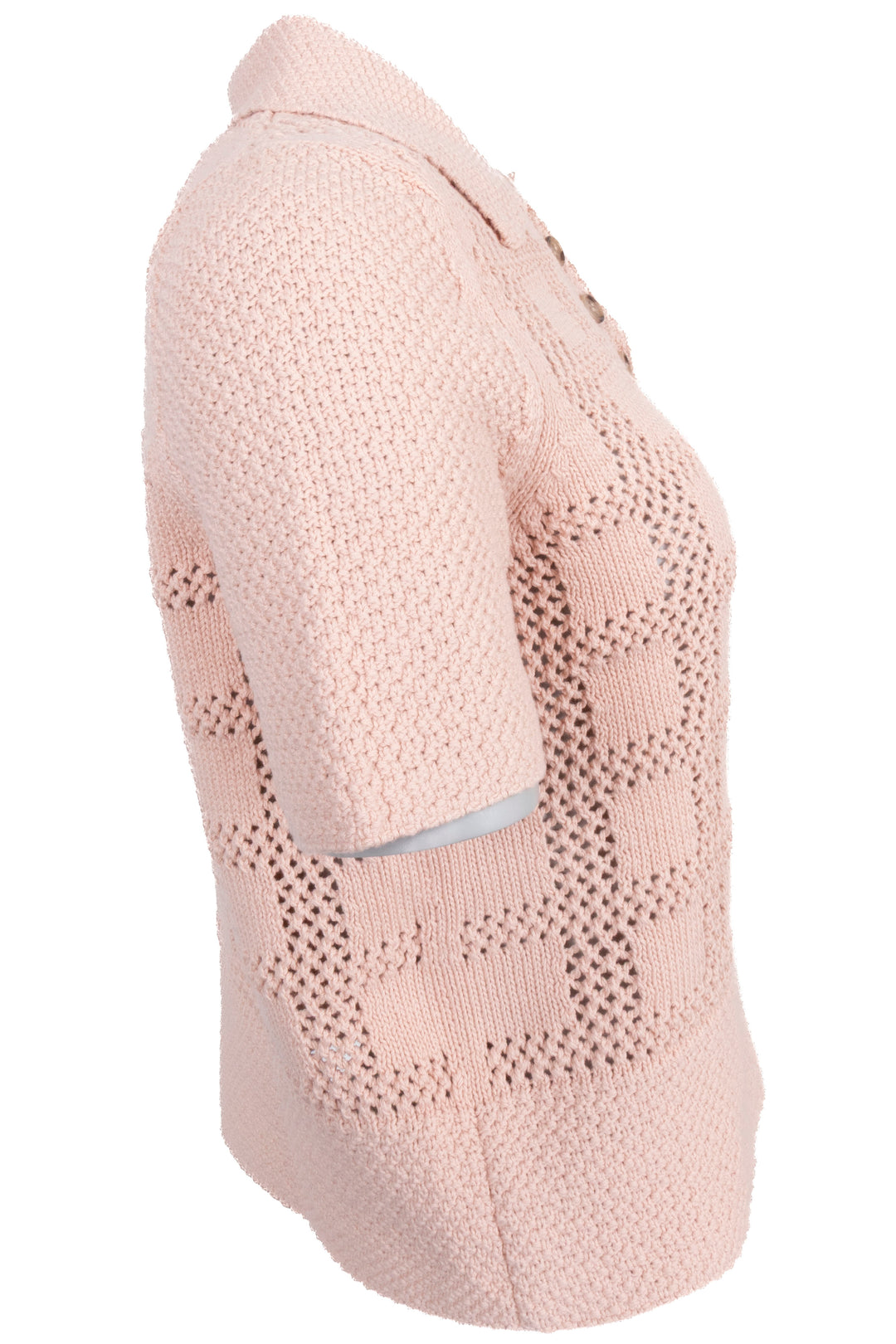 ZIMMERMANN Crochet Knit Cotton Pink Top