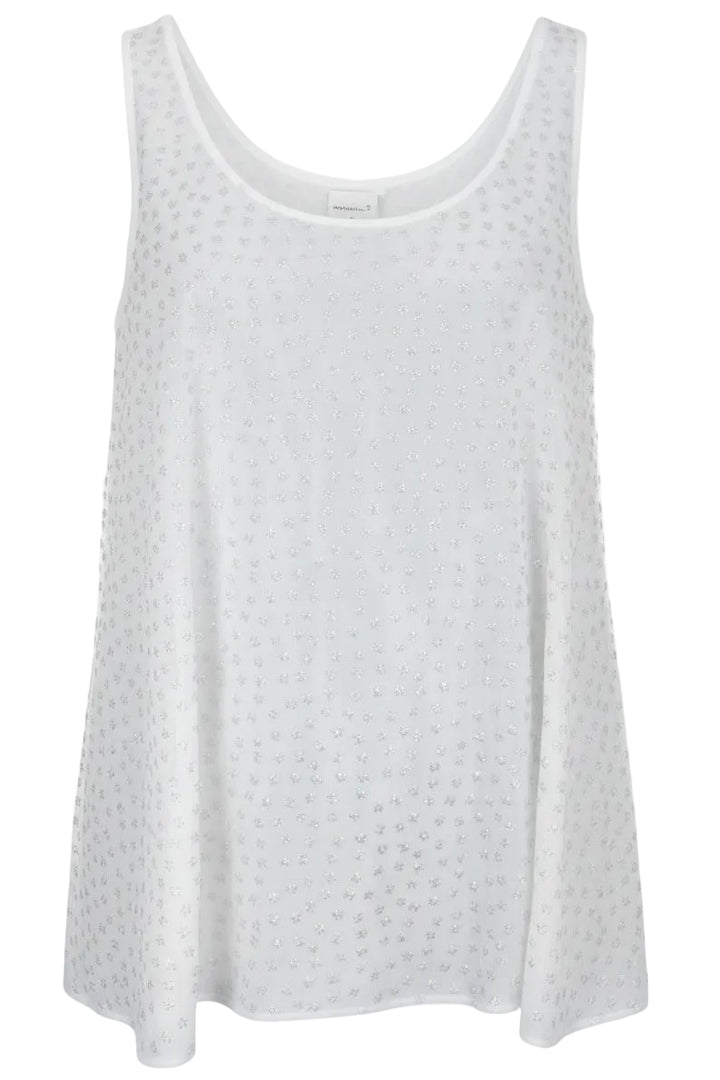 Débardeur CHANEL 2024 Étoile CC Blanc Argent