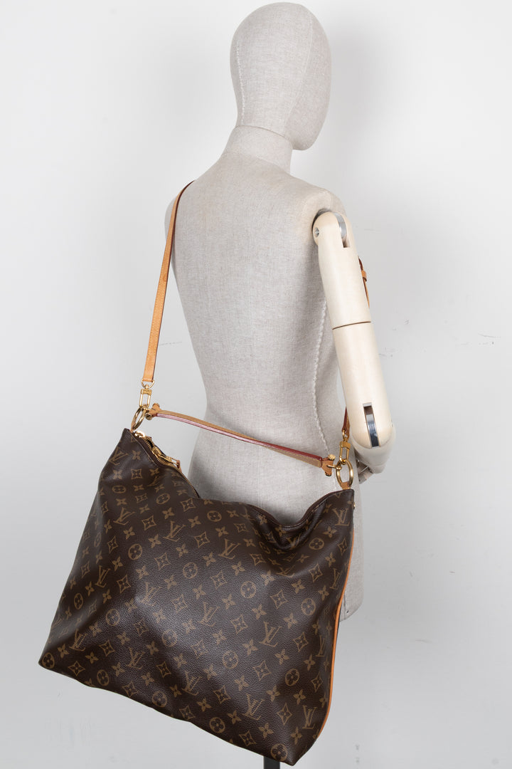 LOUIS VUITTON Sully MM Hobo Bag MNG Canvas