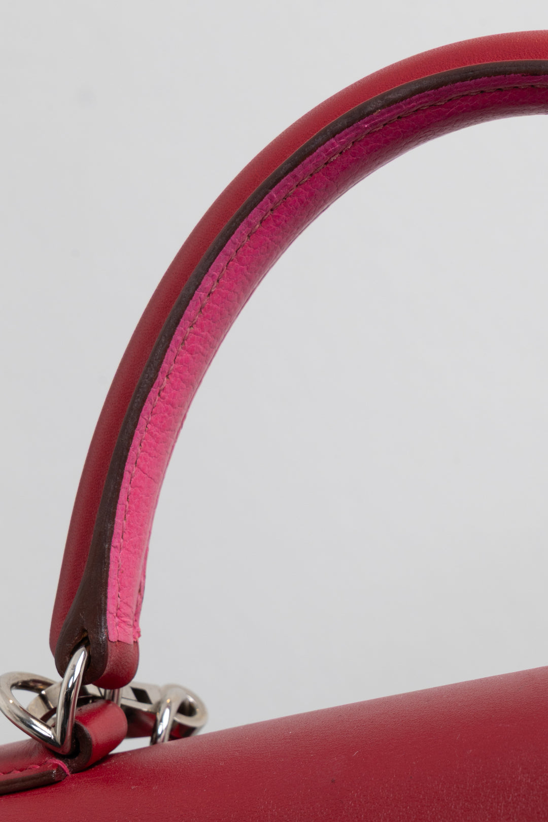 HERMÈS Candy Kelly 32 Retourne Swift Rouge Coeur Candy Pink