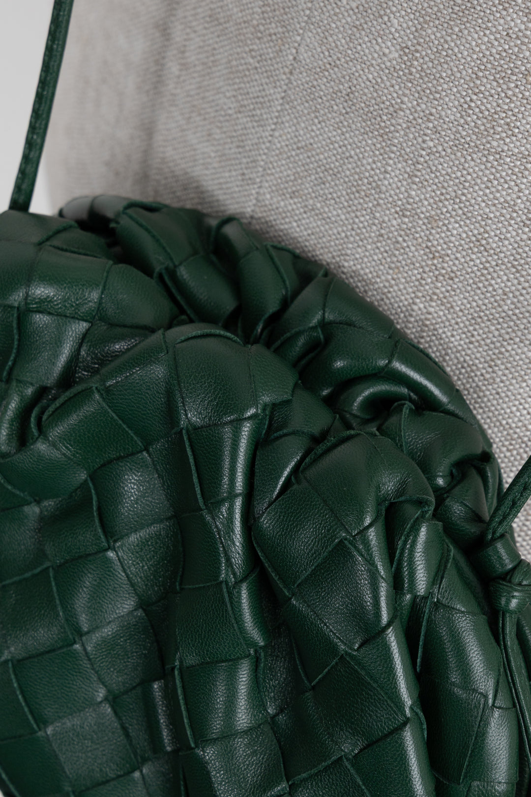 BOTTEGA VENETA The Mini Pouch Intrecciato Green