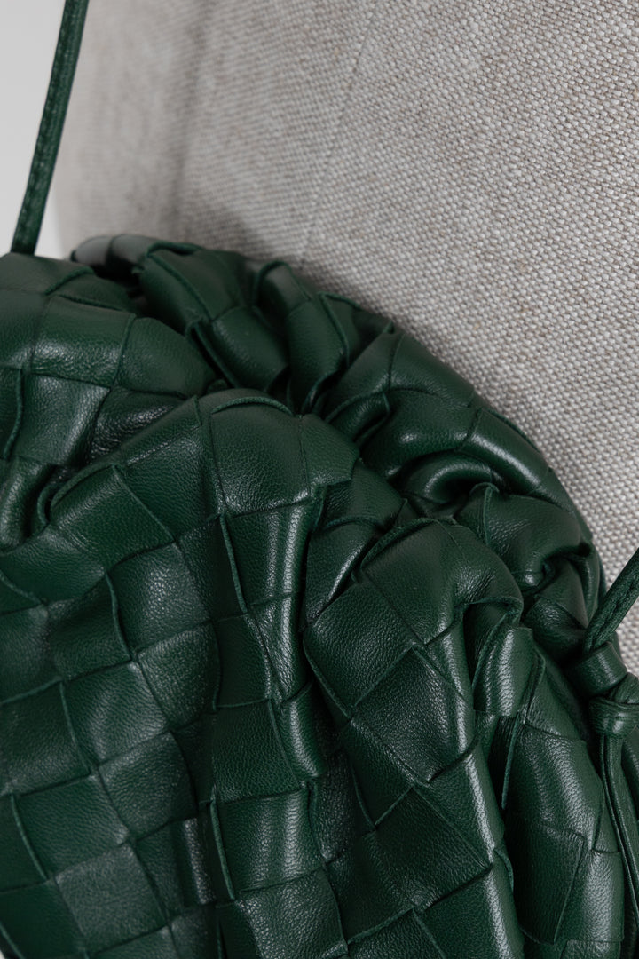 BOTTEGA VENETA The Mini Pouch Intrecciato Green