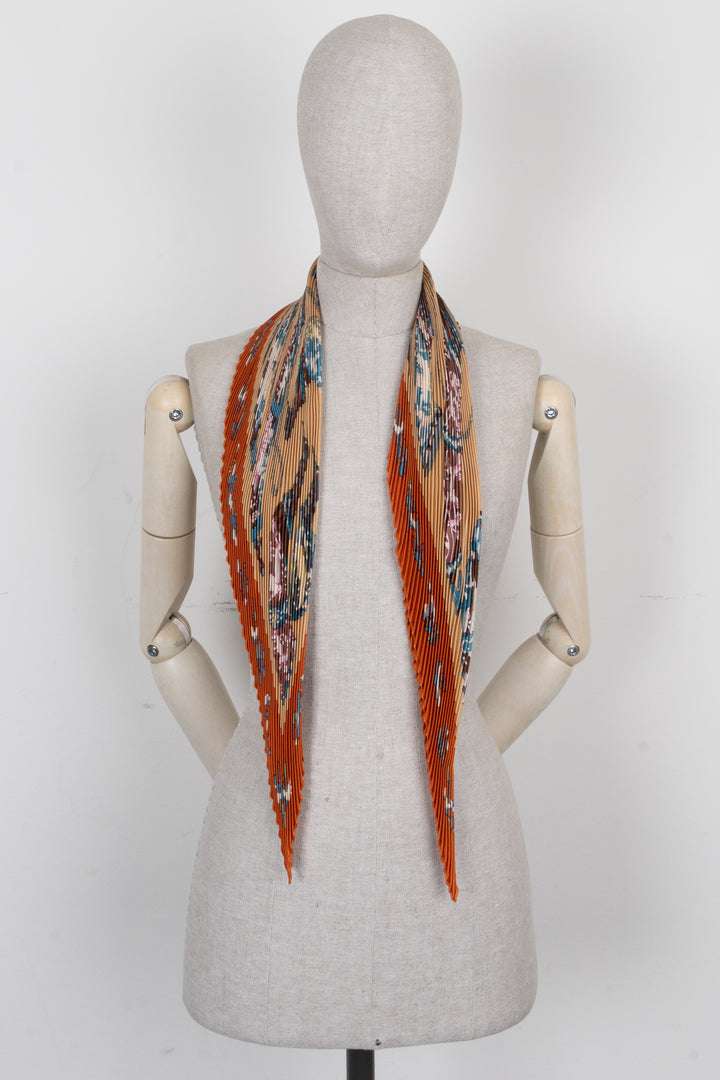 HERMÈS Bird Plissé Carré Orange